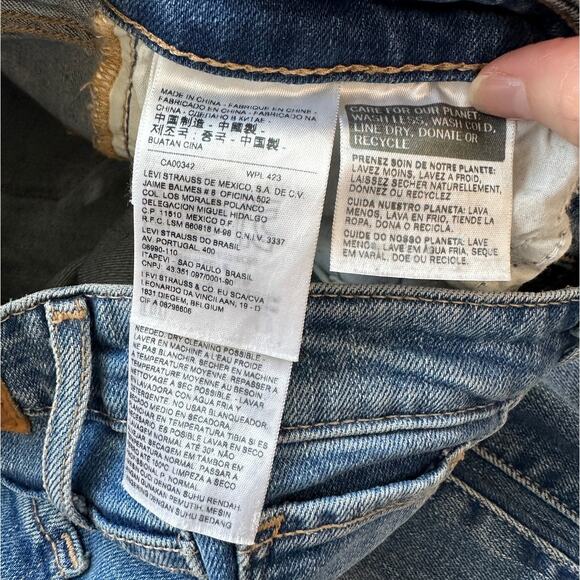 Levi’s 721 High Rise Skinny Jeans Size 25 Distressed Knees - Picture 7 of 11